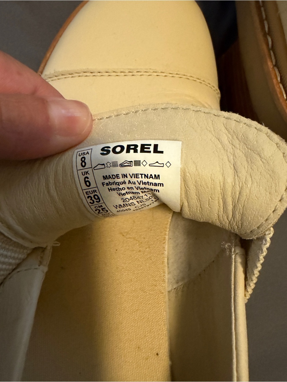 Sorel Cream Leather Slip-On Loafers - Picture 4 of 6